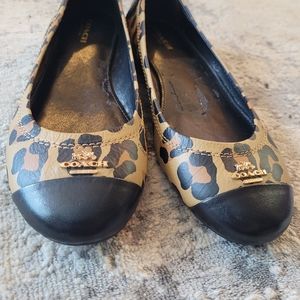Coach leopard print ballet flats